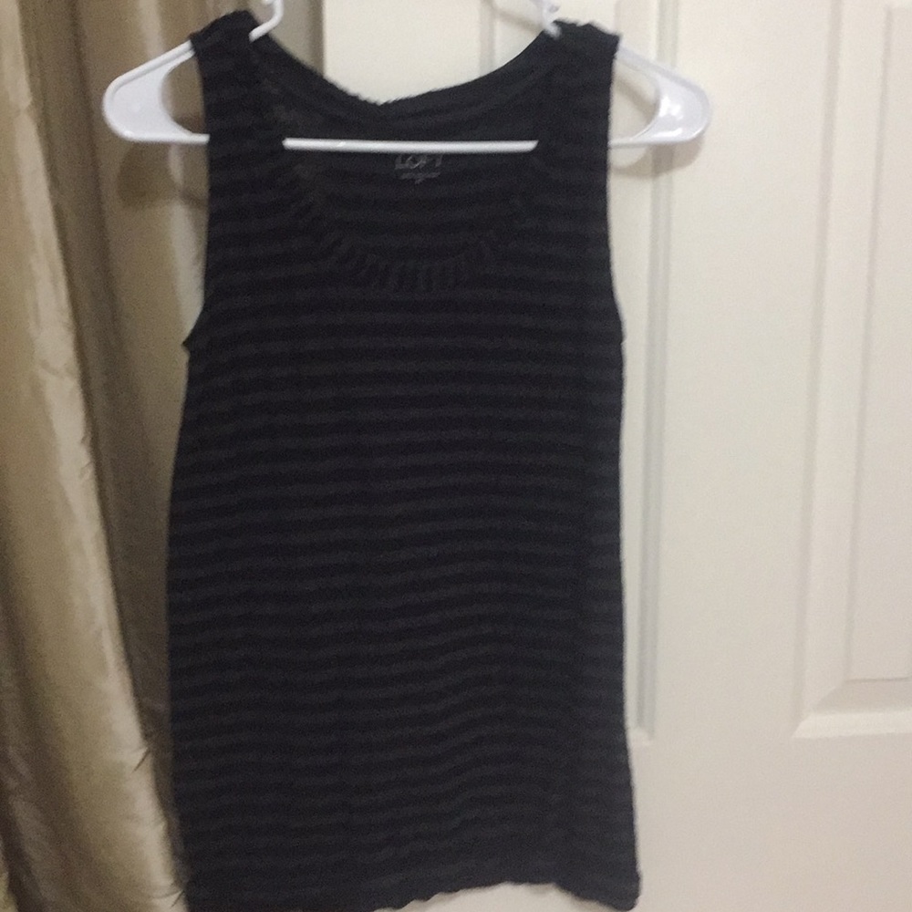 Loft black and gray tank